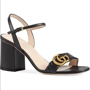 GG Gucci Marmont Quarter Strap Sandal Heel size 39